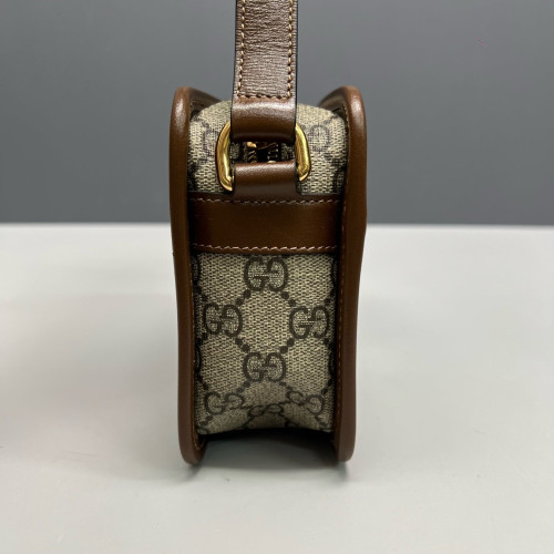 Gucci Camera Case GG Monogram Calfskin Brown