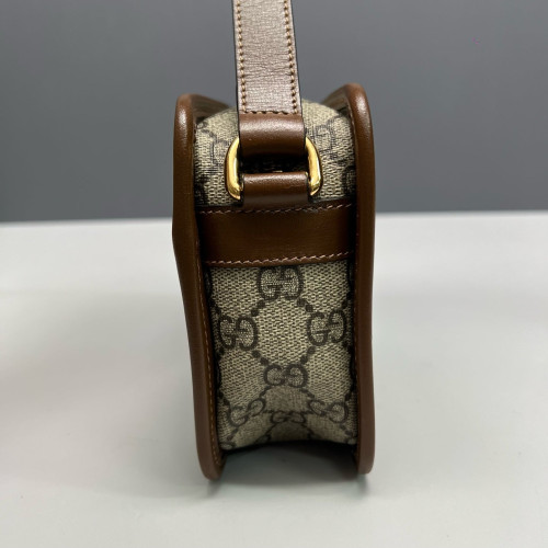 Gucci Camera Case GG Monogram Calfskin Brown