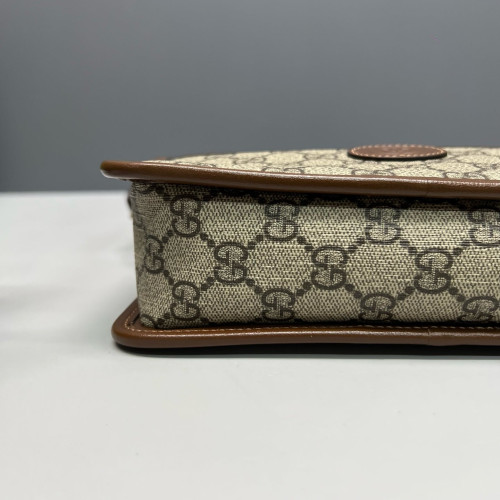 Gucci Camera Case GG Monogram Calfskin Brown
