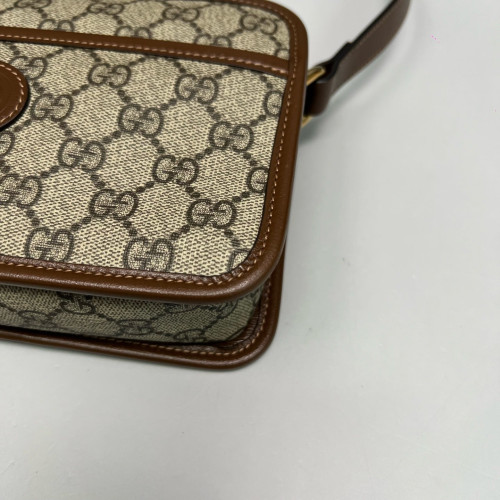 Gucci Camera Case GG Monogram Calfskin Brown
