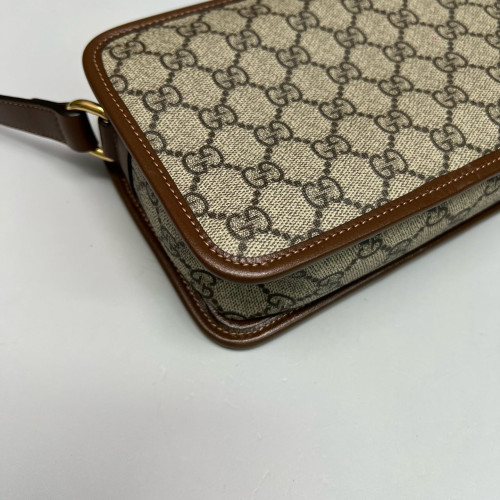 Gucci Camera Case GG Monogram Calfskin Brown