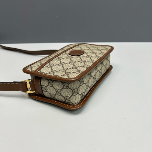 Gucci Camera Case GG Monogram Calfskin Brown