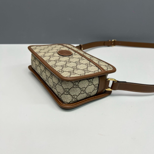 Gucci Camera Case GG Monogram Calfskin Brown