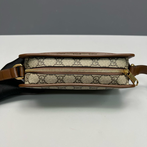 Gucci Camera Case GG Monogram Calfskin Brown