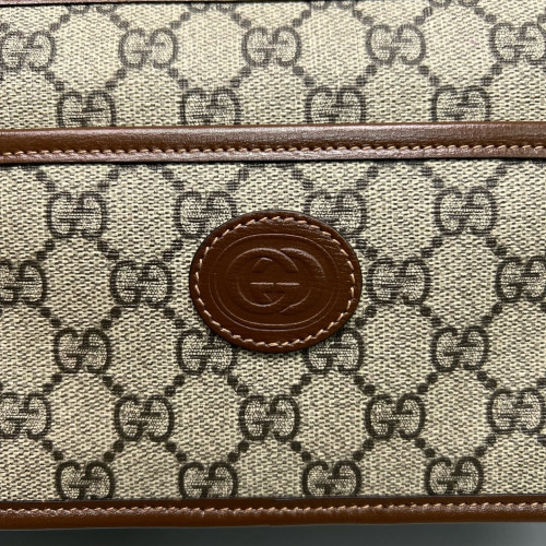 Gucci Camera Case GG Monogram Calfskin Brown