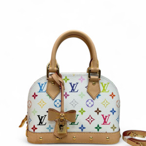Louis Vuitton Alma BB Monogram Multicolor White Louis Vuitton Alma BB Monogram Multicolor White