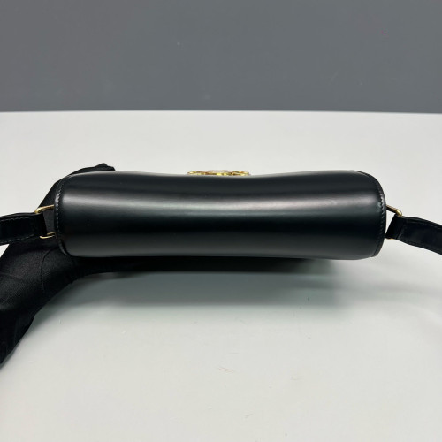 Celine Medium Triomphe Shoulder Bag Smooth Calfskin Black