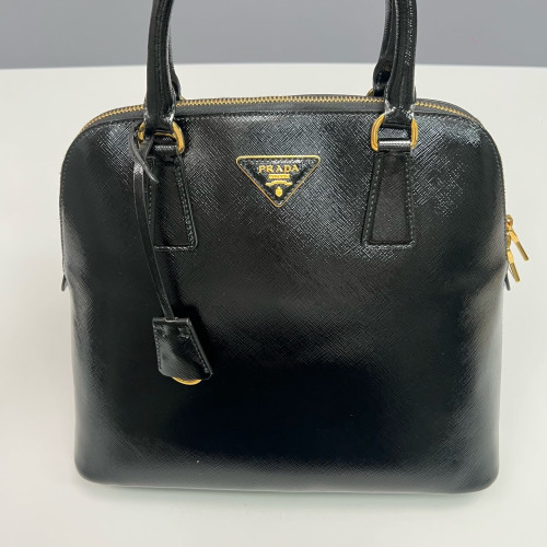 Prada Dome Saffiano Calfskin Black