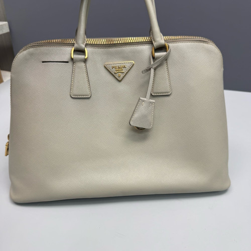 Prada Medium Lux Open Promenade Saffiano Calfskin Beige