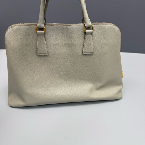 Prada Medium Lux Open Promenade Saffiano Calfskin Beige