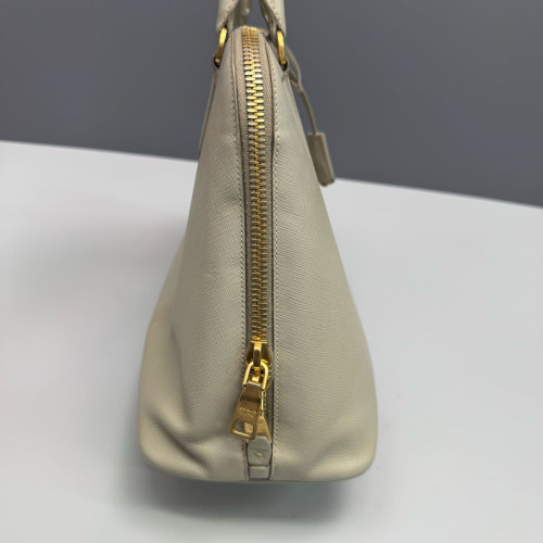 Prada Medium Lux Open Promenade Saffiano Calfskin Beige