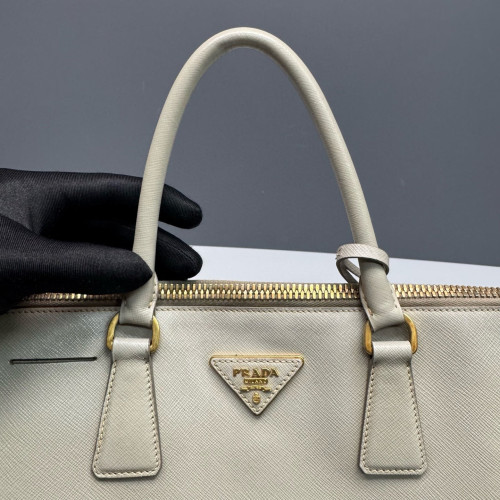 Prada Medium Lux Open Promenade Saffiano Calfskin Beige