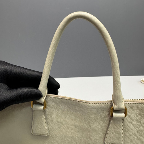Prada Medium Lux Open Promenade Saffiano Calfskin Beige