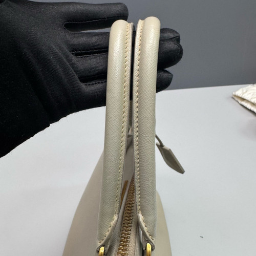 Prada Medium Lux Open Promenade Saffiano Calfskin Beige