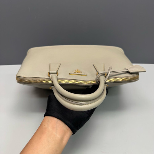 Prada Medium Lux Open Promenade Saffiano Calfskin Beige