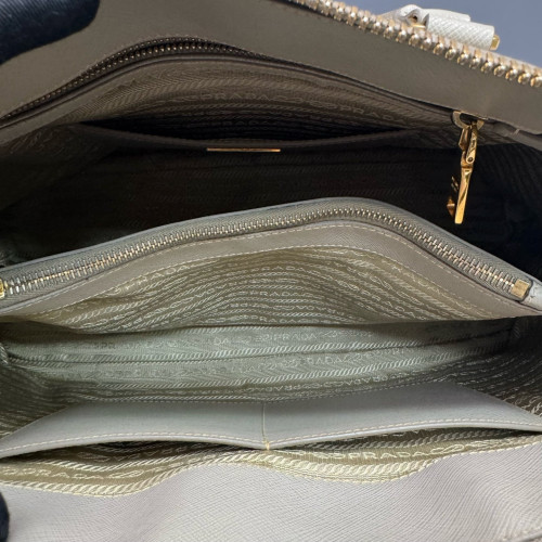 Prada Medium Lux Open Promenade Saffiano Calfskin Beige
