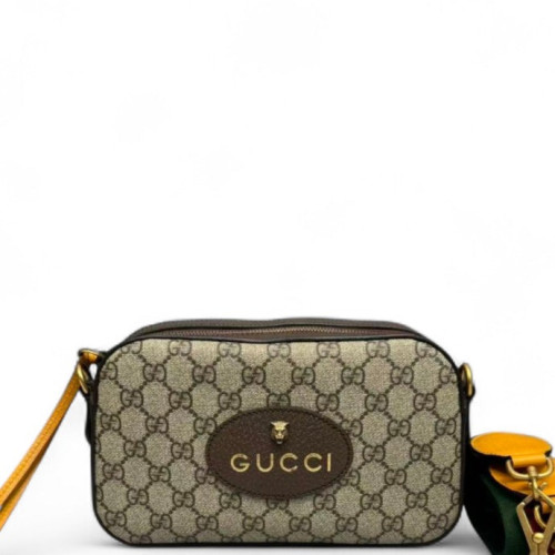 Gucci Neo Vintage Shoulder Bag GG Supreme Monogram Beige Brown Green