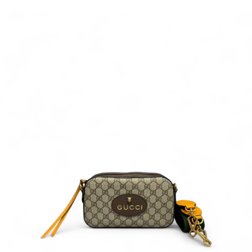 Gucci Neo Vintage Shoulder Bag GG Supreme Monogram Beige Brown Green