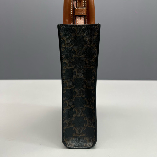 Celine Nano Vertical Cabas Triomphe Brown Black White