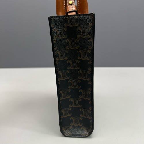 Celine Nano Vertical Cabas Triomphe Brown Black White