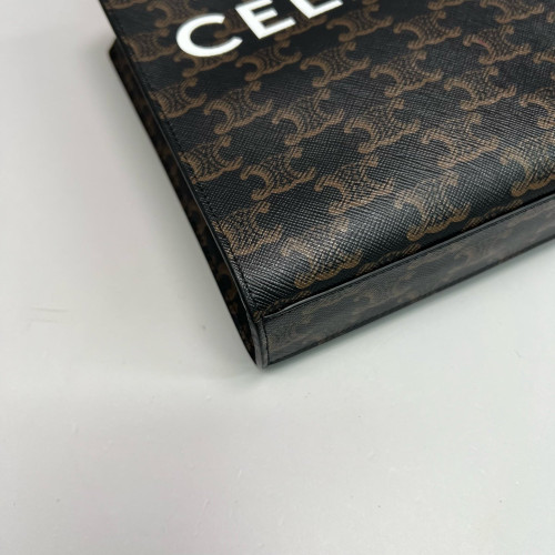 Celine Nano Vertical Cabas Triomphe Brown Black White