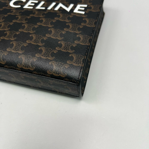 Celine Nano Vertical Cabas Triomphe Brown Black White