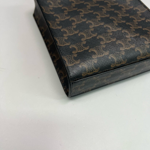 Celine Nano Vertical Cabas Triomphe Brown Black White