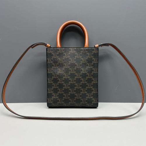 Celine Nano Vertical Cabas Triomphe Brown Black White