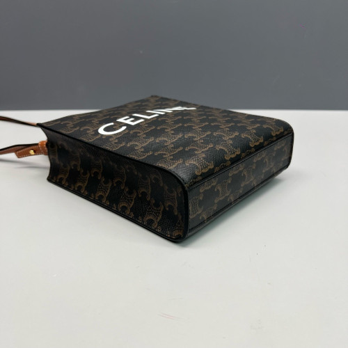 Celine Nano Vertical Cabas Triomphe Brown Black White