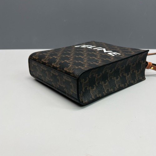 Celine Nano Vertical Cabas Triomphe Brown Black White