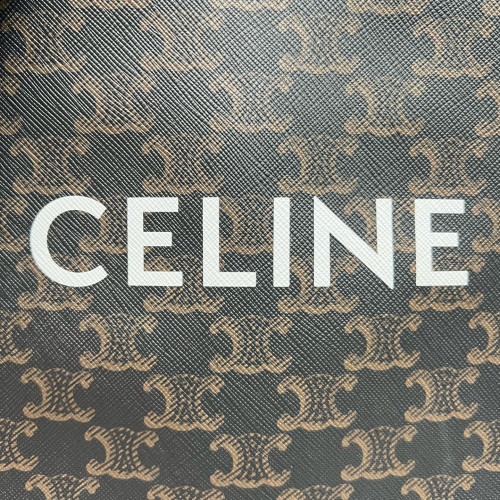 Celine Nano Vertical Cabas Triomphe Brown Black White