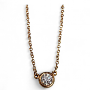Tiffany & Co. Necklace 18K Rose Gold Strass Rose