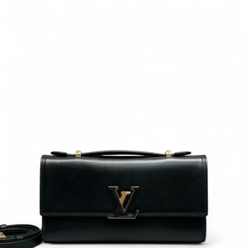 Louis Vuitton Capucines Wallet On Chain Calfskin Black