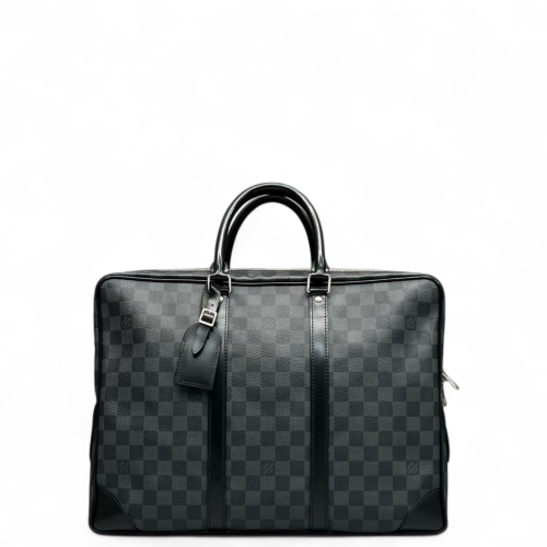 Louis Vuitton Porte Documents Voyage PM Damier Graphite Black