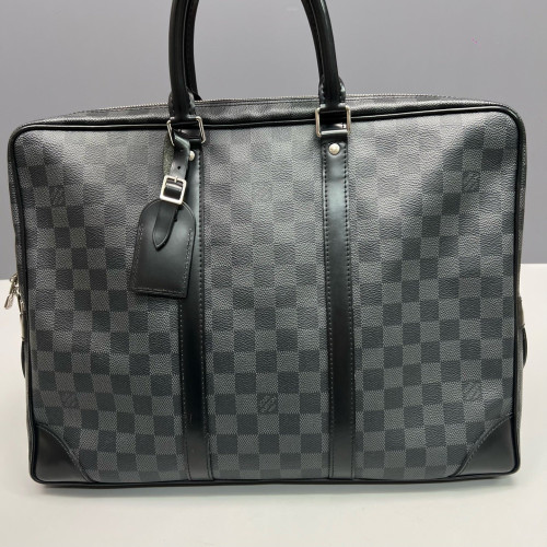 Louis Vuitton Porte Documents Voyage PM Damier Graphite Black