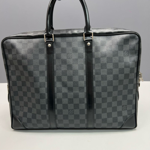 Louis Vuitton Porte Documents Voyage PM Damier Graphite Black