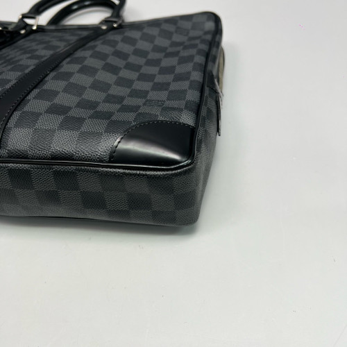 Louis Vuitton Porte Documents Voyage PM Damier Graphite Black