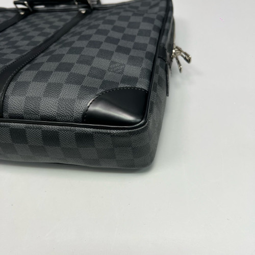 Louis Vuitton Porte Documents Voyage PM Damier Graphite Black