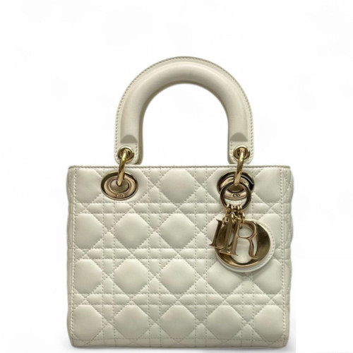 Dior Small Lady Dior Lambskin White
