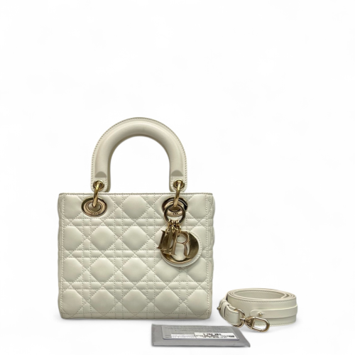 Dior Small Lady Dior Lambskin White
