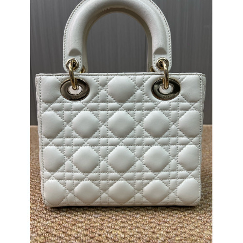 Dior Small Lady Dior Lambskin White