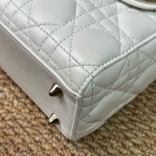 Dior Small Lady Dior Lambskin White