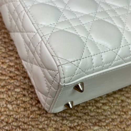 Dior Small Lady Dior Lambskin White