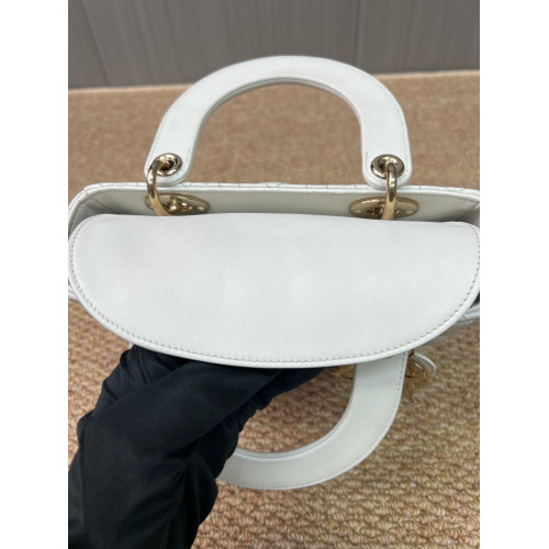 Dior Small Lady Dior Lambskin White