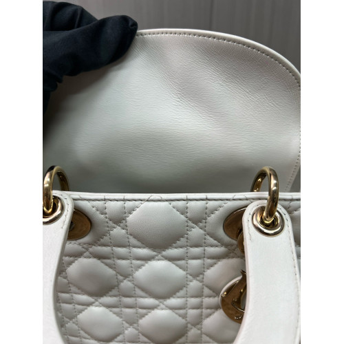 Dior Small Lady Dior Lambskin White