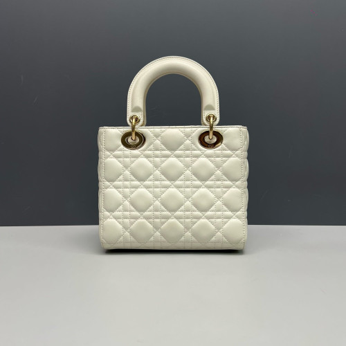 Dior Small Lady Dior Lambskin White
