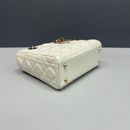 Dior Small Lady Dior Lambskin White