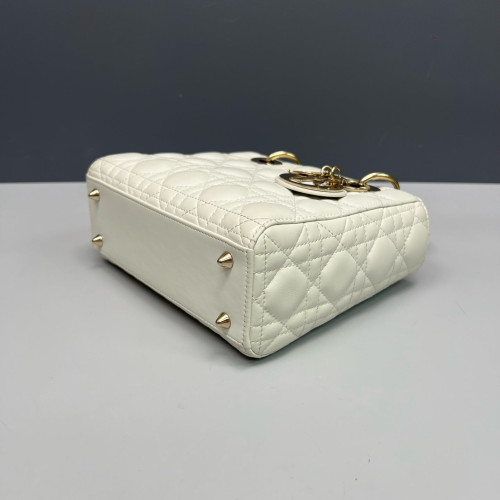 Dior Small Lady Dior Lambskin White