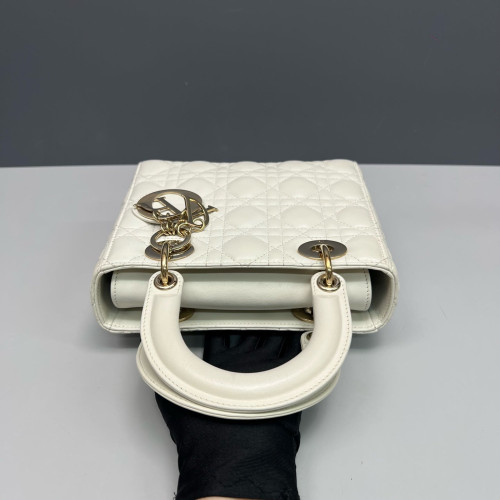 Dior Small Lady Dior Lambskin White