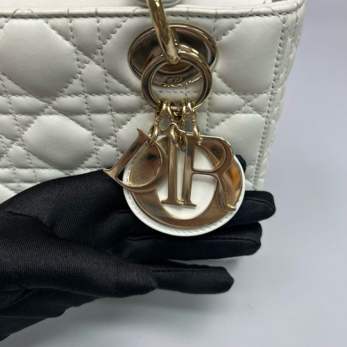 Dior Small Lady Dior Lambskin White